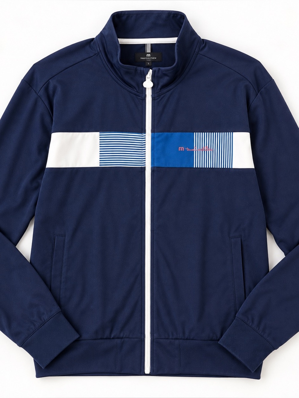 TravisMathew Men’s Navy Full Zip Golf Jacket Performance Large
